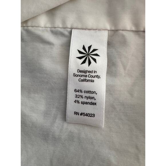 Athleta White Stretch Button-Down Shirt Women’s Size large - Picture 5 of 8